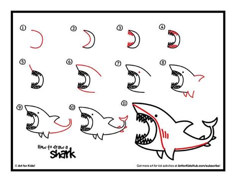 How To Draw A Shark Art For Kids Hub Ocean Life Art For Kids