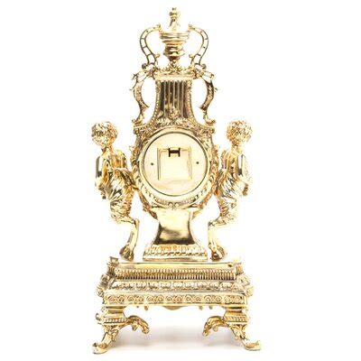 Design Toscano Grande Chateau Beaumont Clock In Antique Faux Gold On