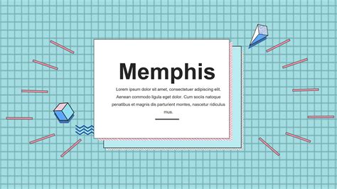 Ppt Of Blue Memphis Presentation Pptx Wps Free Templates