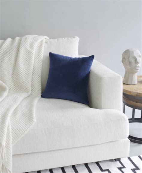 Housse De Coussin Rectangulaire Velours Bleu Marine Dana Westwingnow