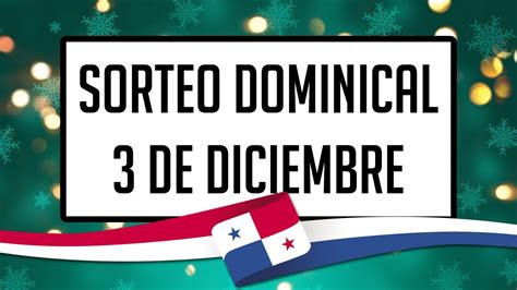 Resultados Lotería de Panamá Domingo 3 de Diciembre de 2023 Lotería