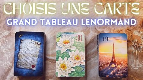 GRAND TABLEAU LENORMAND 3 CHOIX INTEMPOREL YouTube