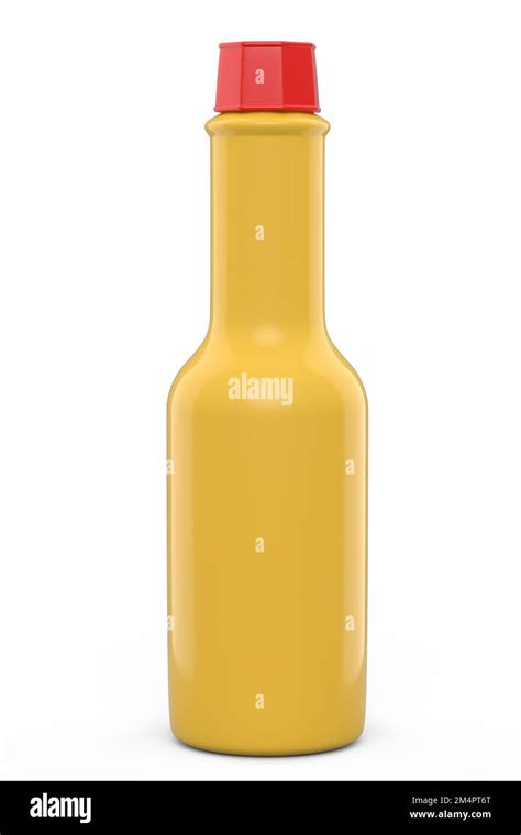 Tabasco Hot Chilli Sauce Bottle Isolated On White Background D Render Of Mexican Cuisine