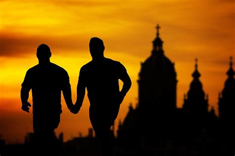 Download Homosexuality Couple Silhouette Royalty Free Stock