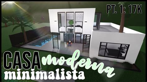 Casa Moderna Minimalista K Pt Roblox Bloxburg Youtube