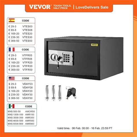 VEVOR Coffre Fort Digital 65 L En Acier Au Carbone Coffre Fort