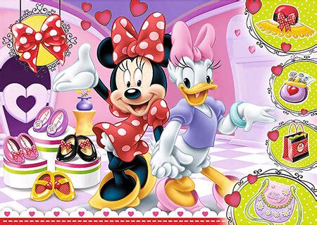 Trefl Puzzle Disneys Minnie Und Daisy Glitzerpuzzle