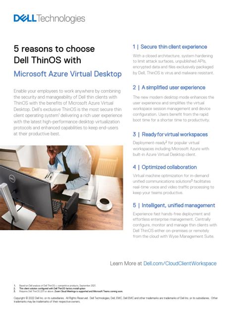 Dell Thinos 9 For Microsoft WVD | PDF | Cloud Computing | Microsoft