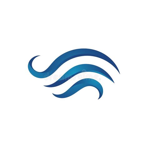 Ocean Water Waves Logo Design Vector Template Illustrationen Vektor