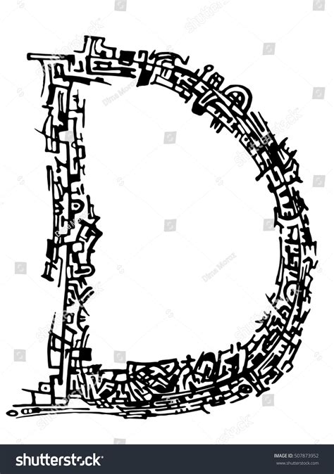 Capital Letter D Uppercase Vector Eps Stock Vector (Royalty Free) 507873952
