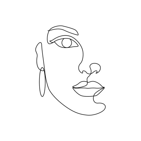 Mujer Cara Y Ojos Belleza Ni A Dibujo Lineal Vector En Vecteezy