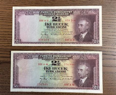 Türkei 2x İnönü 2 5 Lira 1947 Kaufen auf Ricardo