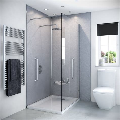 Splashpanel Grey Quartz Pvc Bathroom Wall Panels Available In Sizes