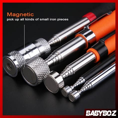 Tongkat Telescopic Magnet Pick Up Tool Dengan Lampu Led Easy Magnetic