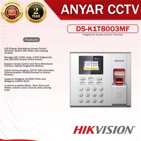 Promo Hikvision Fingerprint Access Control Ds K1T8003Mf Diskon 17 Di