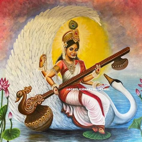 Saraswati- The Goddess of Knowledge Painting in 2024 | God art, God ...