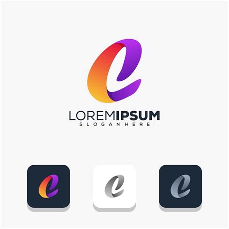 Diseño de logotipo moderno letra c Vector Premium