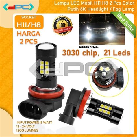 Jual Lampu Mobil Led Smd H H Cahaya Putih K Headlight Fog Lamp