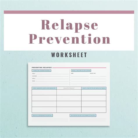 Relapse Prevention Cheat Sheet And Plan Sobriety