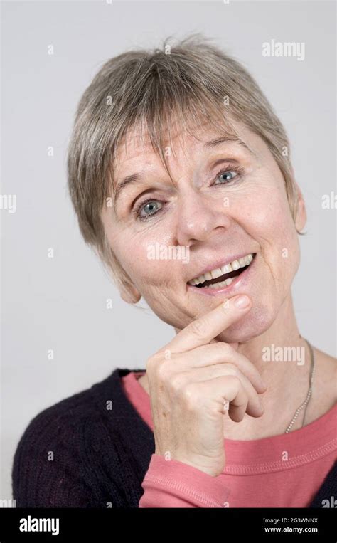 Mature Woman Is Pleasure Stock Photo Alamy