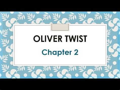 Oliver Twist Chapter Prep Term