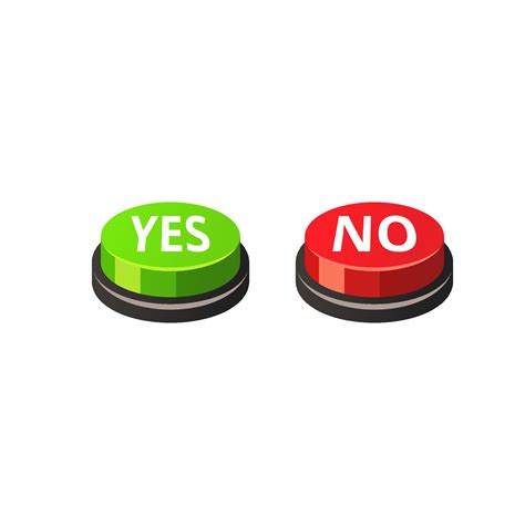 YES and NO buttons vector 25560463 Vector Art at Vecteezy