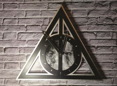 Harry Potter Deathly Hallows Clock Vector Dxf Reliquias De La Muerte