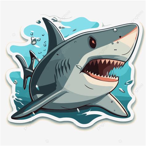 Shark Vector Sticker Sticker Shark Clipart Sticker Design With