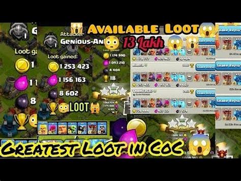 Free Loot In Clash Of Clans Easy Big Loot Part Easy Loot With