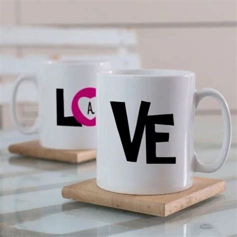 Personalised Set Of 2 Mugs Love Initials At Rs 599 Piece