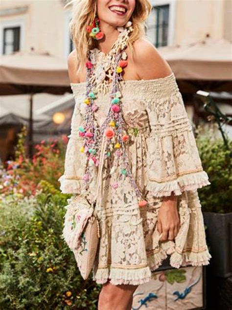 Justfashionnow Vintage Dresses 1 Boho Dresses Off Shoulder Boho Dresses