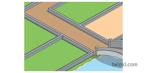 zoo layout plan enclos bridge background landscape eyfs ks1 garden ...