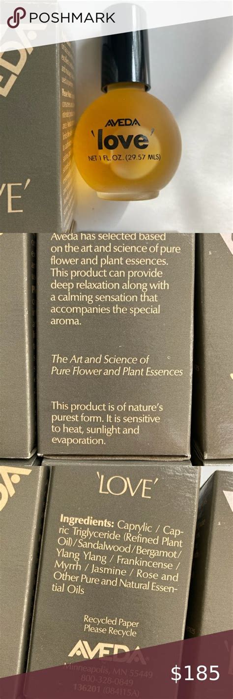 Aveda Original ‘love Formula 1oz Size For Body Hair And Massage Myrrh Frankincense Massage