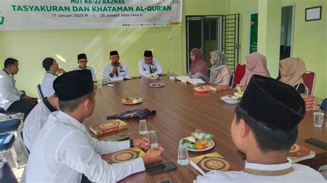 HUT Ke 22 BAZNAS Bintan Laksanakan Tasyakuran Dan Khataman Al Quran