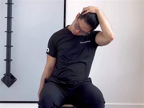 Seated Upper Trapezius Stretch — Rehab Hero