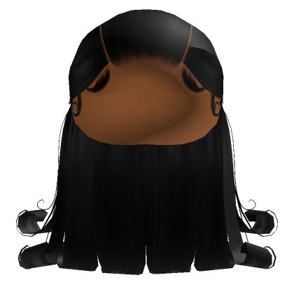 Slick Back Half Up Down Low Bun In Black Roblox Item Rolimon S