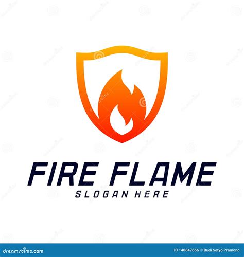 Escudo Logo Design Vector Template Del Fuego Fuego Logo Concept Del