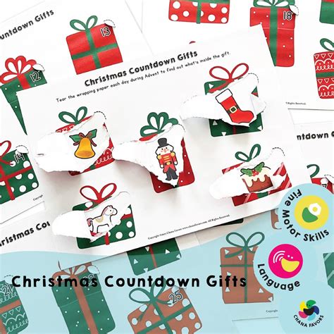 Christmas Countdown Ts Printable Activity To Encourages Etsy Uk