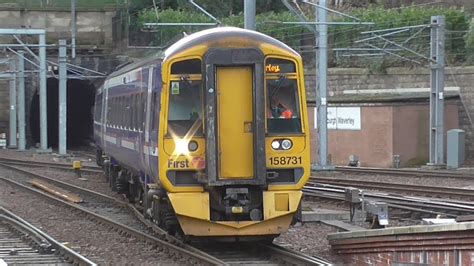 First Scotrail 158731 Arrives At Edinburgh Waverley Station Youtube