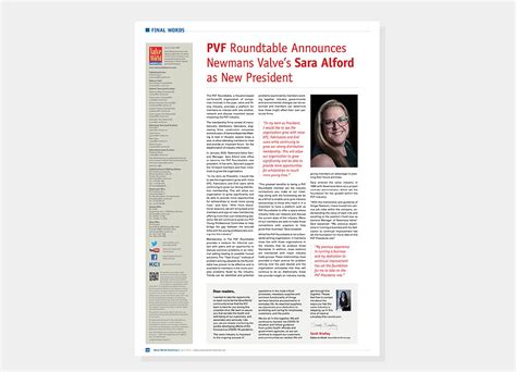 PVF Roundtable Announces Newmans Valves Sara Alford As New President