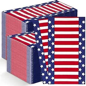 Amazon Anydesign Pcs Patriotic Guest Napkins American Flag