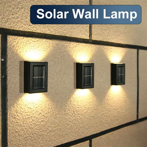 Outdoor Led Solar Spot Lights L Mpada De Parede Imperme Vel Up And Down