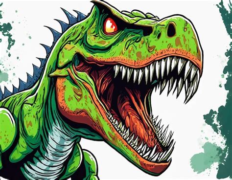 Premium Vector Angry Trex Illustration