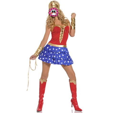 Sexy Captain America Sassy Deluxe Adult Costume Supermen Womens