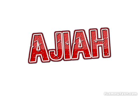 Ajiah Logo | Free Name Design Tool from Flaming Text