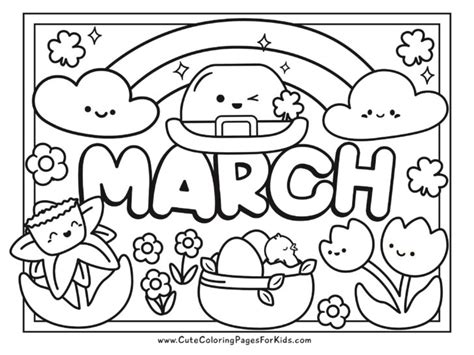 March Coloring Pages - Cute Coloring Pages For Kids