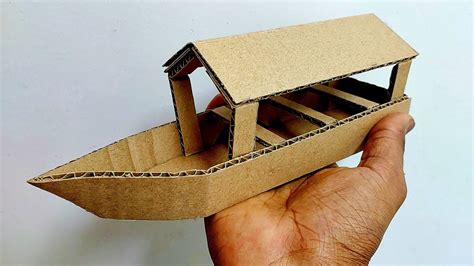 Amazing Making A Beautiful Looking Boat From Cardboard Youtube