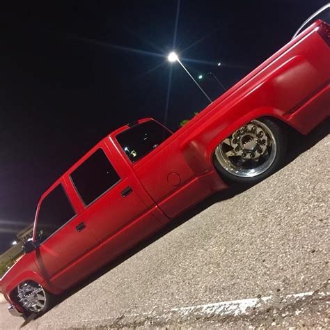 Chevy Crew Cab Dually Bagged Trucks Lowered Trucks Dually Trucks Gm Trucks Cool Trucks