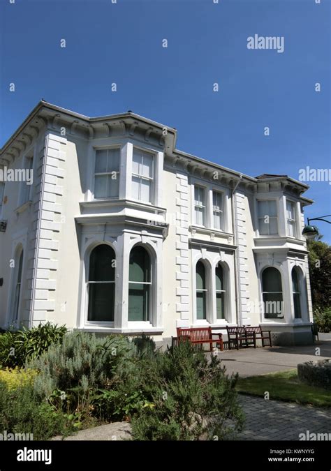 penlee house penlee park penzance cornwall england uk stock photo