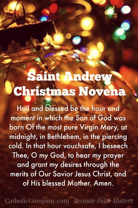 St Andrews Christmas Novena Begins November 30th The Catholic Company®